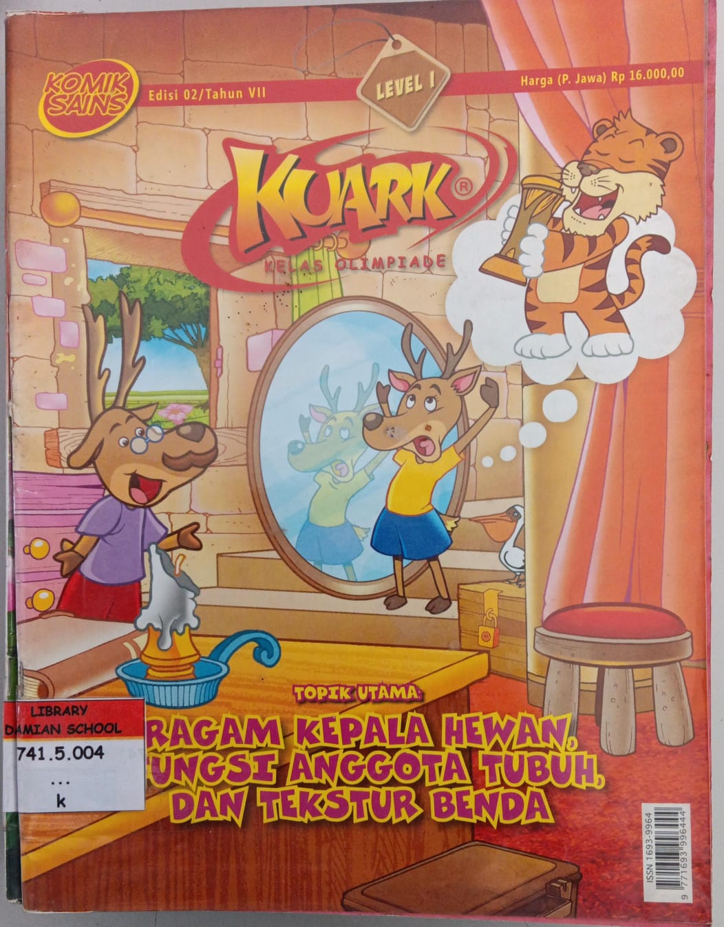 Level 1; Edisi 02; Tahun VII; Kuark kelas Olimpiade ; Ragam Kepala Hewan, Fungsi Anggota Tubuh, dan tekstur Benda
