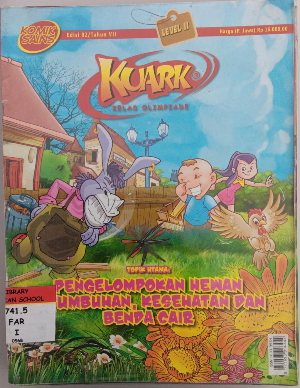 Level 11; Edisi 02; Tahun VII; Kuark Komik Sains ; Pengelompokan Hewan, Tumbuhan, Kesehatan dan Benda Cair